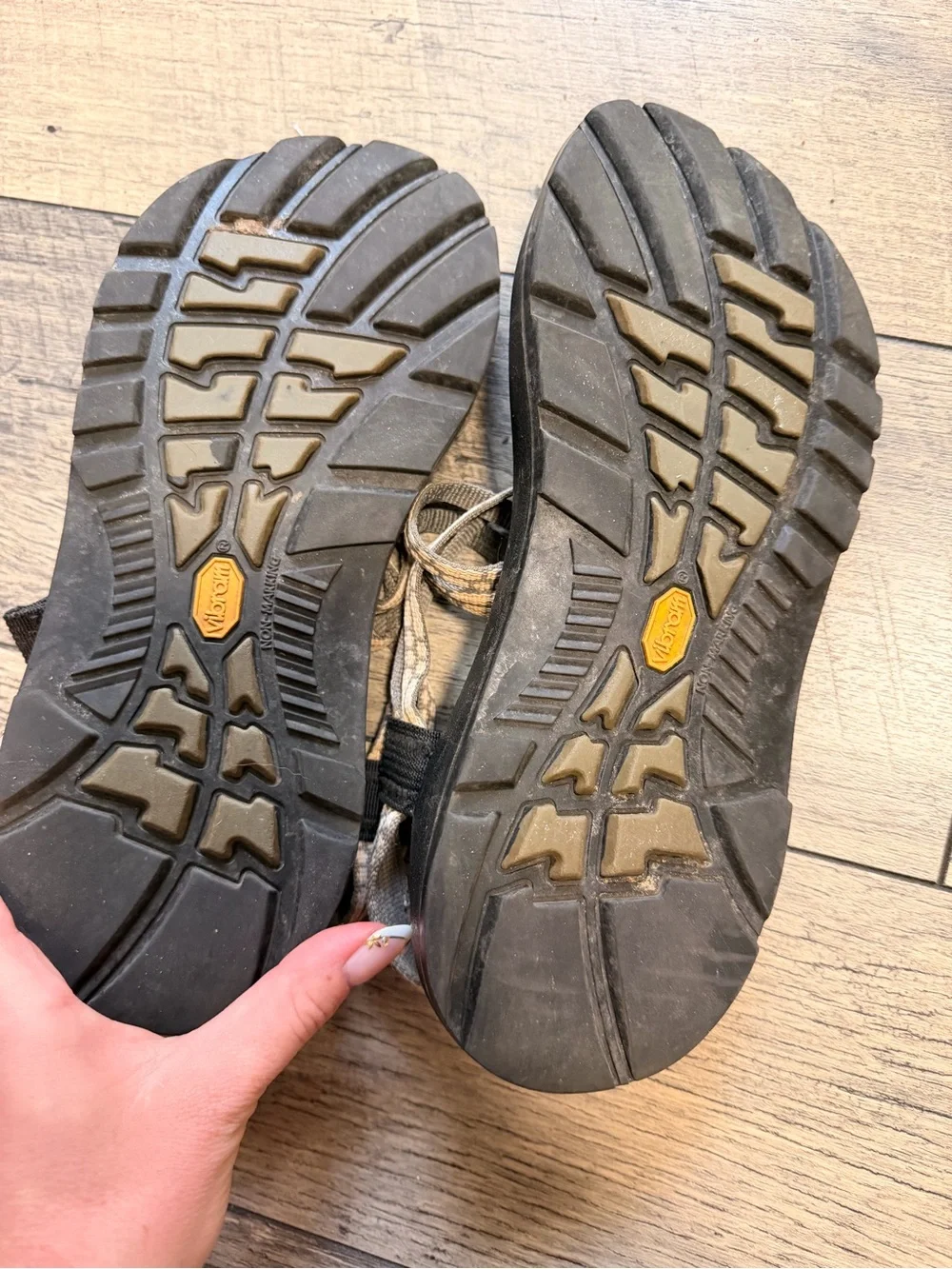 Chaco Black Sandal with Tan Braided Straps